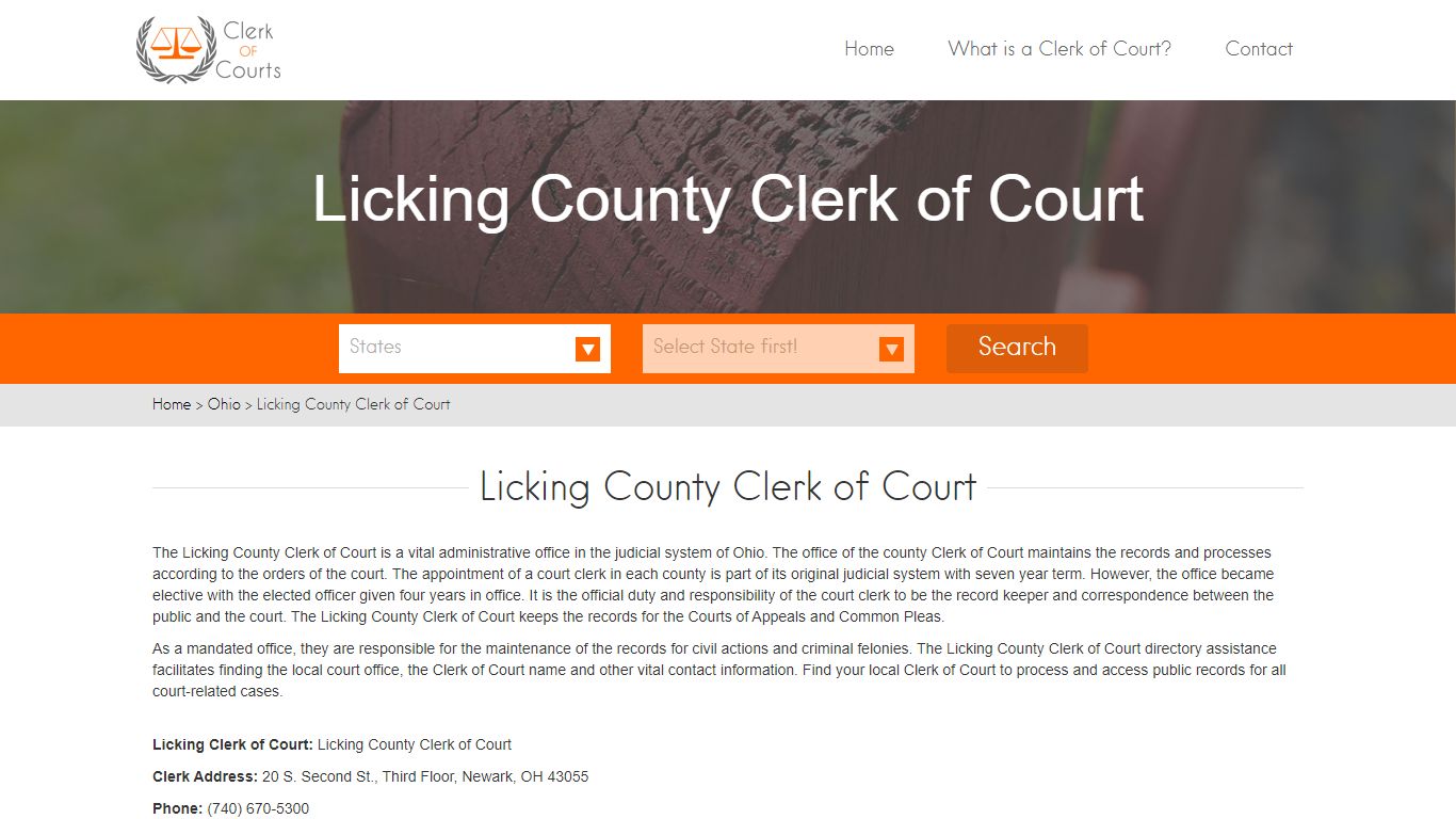 Licking County Clerk of Court